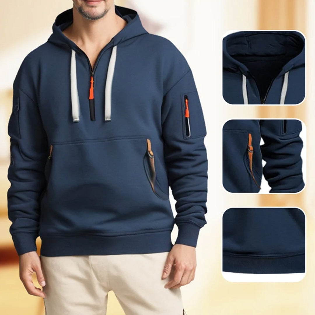 Men's Multi-pocket Casual Hoodie