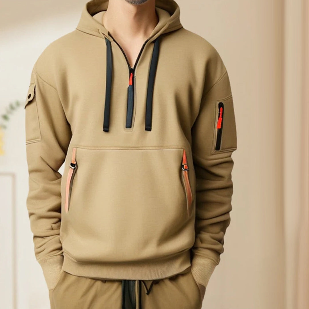 Men's Multi-pocket Casual Hoodie